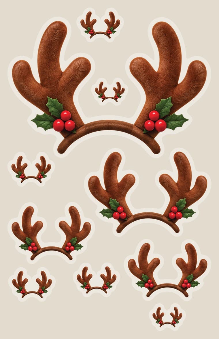 The Antlers pieces, 10 reusable clings