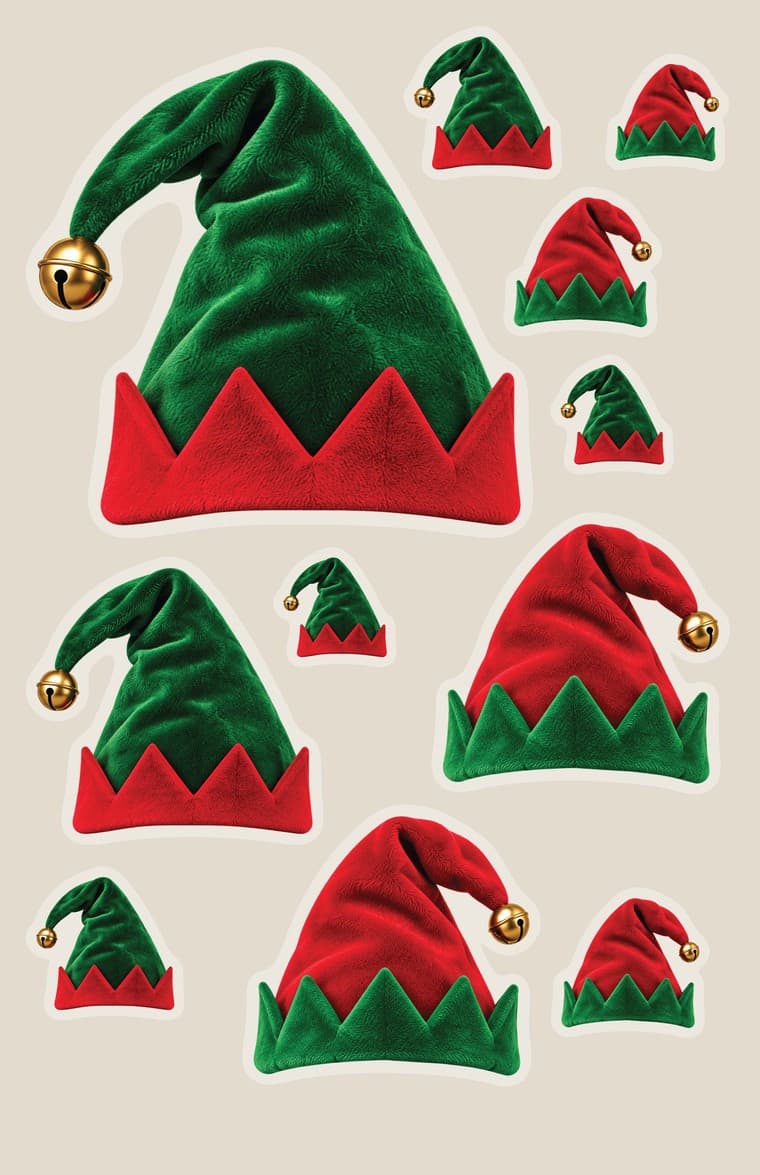 The Elf pieces, 11 reusable clings