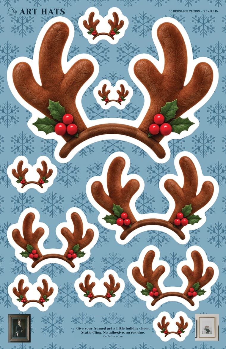 The Antlers sheet, 10 pieces on one 5.5 × 8.5 sheet